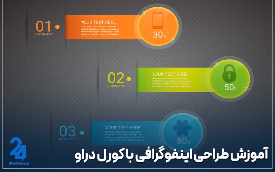 طراحی اینفوگرافی با کورل دراو