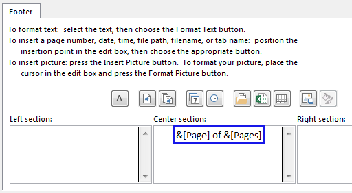 سپس روی Insert Number of Pages کلیک کنید.